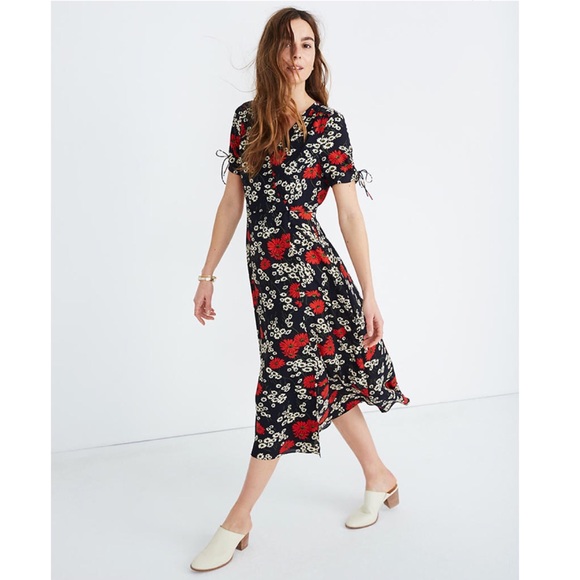 Madewell Dresses & Skirts - SOLD..NWT Madewell Peekaboo-Sleeve Midi Dress
